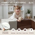 thumbnail image 6 of Benarita Foam Climber Playground – 5pcs Toddler Climbing Blocks with Round Cylinder, Indoor Soft Play Set, Climb and Crawl Educational Toys,Coffee Gray, 6 of 10