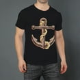 thumbnail image 2 of Summer Men Tee ShirtShip Graphic Letter Print T Shirts Crew Neck Short Sleeves Sports Sizes XS-5XL, 2 of 5