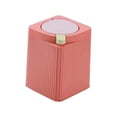 thumbnail image 1 of Cubo de basura de escritorio, cesto de basura, gran capacidad, portátil, fácil de limpiar, organizador compacto con tapa para baño, mesa de oficina Rosado Macarena basura, 1 of 3