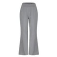 thumbnail image 4 of Sngxgn Womens Mid-Rise Stretch Pants Casual Work Pants(Grey,L), 4 of 6