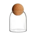 thumbnail image 1 of Glass Storage Jar with Wooden Lid, Clear Candy or Spice Container for Kitchen, Tea, or Coffee Organization, 1 of 9
