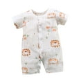 thumbnail image 2 of Lenago Newborn Baby Boys Girls Romper One-Piece Beach Outfit Summer Clothes 0-12 Months, 2 of 3