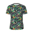 thumbnail image 5 of Wukai Dinosaur Plays Soccer Print Men's Short-Sleeved Mesh T-Shirt,Quick-Dry Short Sleeve Workout T-Shirt-XX-Large, 5 of 8