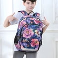 thumbnail image 6 of FORMRS Unisex School Backpack 17" Student Travel Bag with Laptop Compartment, Colorful Art Flowers, 6 of 7