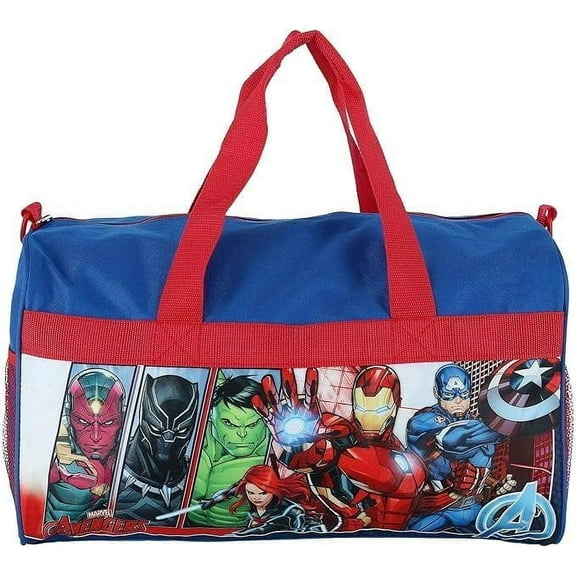 Avengers Boys 18" Duffel Bag Carry-On Black Panther Hulk Ironman Captain America