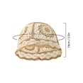 thumbnail image 4 of Luxtrada Women Crochet Bucket Hat Cute Flower Pattern Knitted Fisherman Hat Summer Winter Trendy Outdoor Wide Brim Sun Cap (Beige), 4 of 7