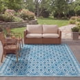 thumbnail image 4 of SAFAVIEH Courtyard Vermont Geometric Indoor/Outdoor Area Rug, Navy/Aqua, 10' x 14', 4 of 16