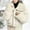 White, variant on Itsame Women Puffer Jackets Winter Coats Solid Color Cotton for Women Waterproof Jacket Gray Size XL