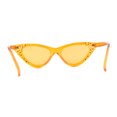 thumbnail image 2 of Lunettes de Soleil Œil de Chat Gothique Iconiques en Pierre de Rin Étincelante Orange, 2 of 4