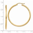 thumbnail image 4 of 14K Yellow Gold Polished 2mm Round Hoop Earrings, 4 of 4