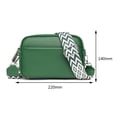 thumbnail image 2 of Bolsa De Hombro Bolso bandolera pequeño y cuadrado para mujer, de piel auténtica, con correa ancha para mujer (verde) Likrtyny  Para Estrenar, 2 of 7