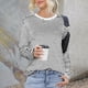 thumbnail image 1 of Women’s Stripes Print Tops Long Sleeve Round Neck Loose Fit Basic T Shirts Spring Fall Casual Pullover Clothes, 1 of 5