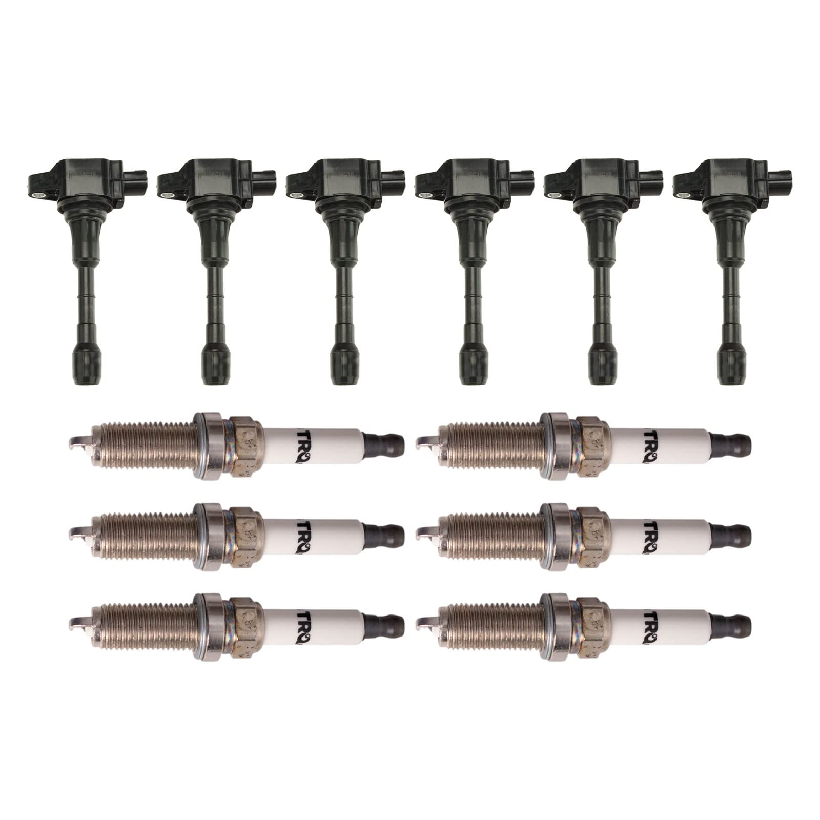 TRQ Ignition Coil & Iridium Spark Plug Kit Set for 2009-2012 Infiniti G37 V6 New TKA01347