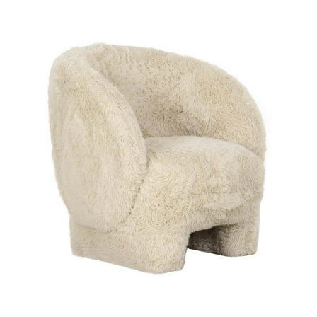 TOV Furniture Kiki Natural Vegan Shearling Accent Chair