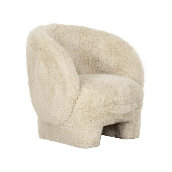 TOV Furniture Kiki Natural Vegan Shearling Accent Chair