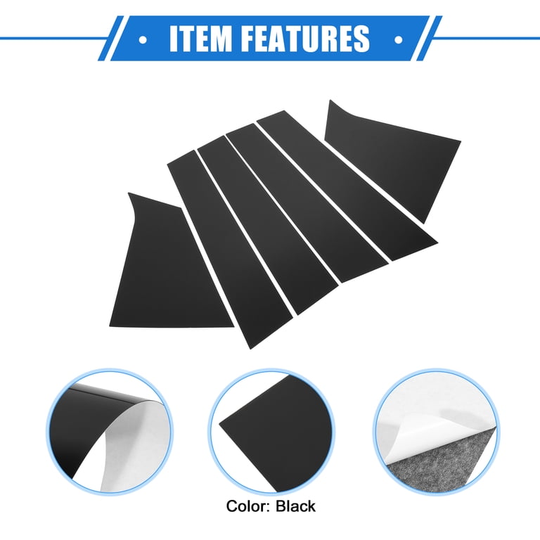 Chevy Accessories: 6pcs Gloss Black Door Trim Pillar Posts Cover Set