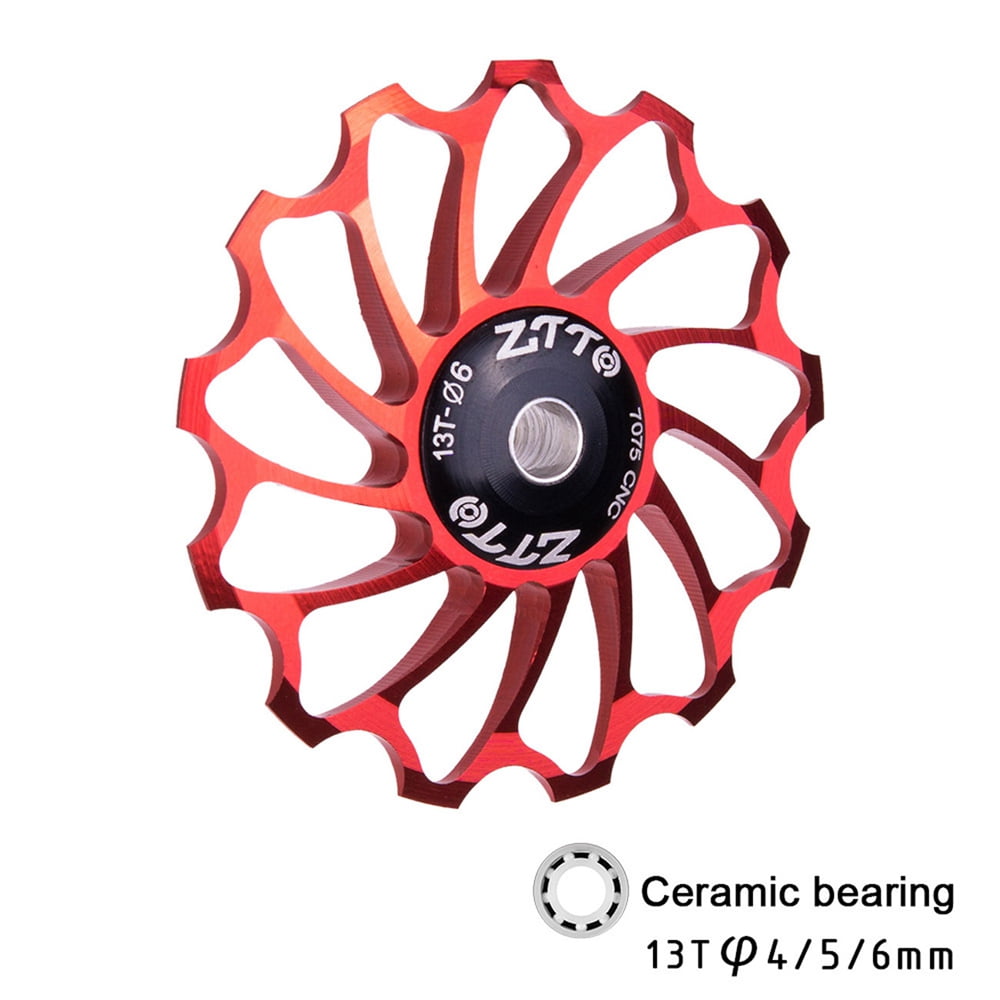 ZTTO Bike Rear Derailleur Jockey Wheel Ceramic bearing Guide Roller Multicolor-T 