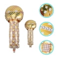 thumbnail image 3 of 6 Pcs Ballon Microphone Ballons en Aluminium Ballon Microphone Doré 4D, 3 of 8