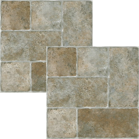 NEXUS Quartose Granite 12x12 Self Adhesive Vinyl Floor Tile - 20 Tiles/20 Sq.Ft., 2