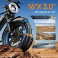 thumbnail image 5 of URLIFE 16"*3.0 Electric Bike for Adult,750W Rated Motor,20Mph Max Speed,48V 13Ah Removable Battery,Fat Tire E Bike,80Miles Range,UL2849, 5 of 11