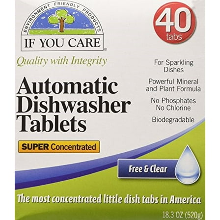 If You Care Automatic Dishwasher Tablets, 40 Ct