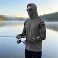 thumbnail image 5 of BRANROY Long Sleeve Shirts for Men - UPF 50+ Sun Protection Hoodie Camo Print Lightweight Fishing Hiking Outdoor Top,Black L, 5 of 7