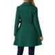thumbnail image 3 of Abrigo elegante Inspire Chic para mujer, con cuello de chal, abrigo largo con cinturón de invierno, color verde oscuro, 3 of 6