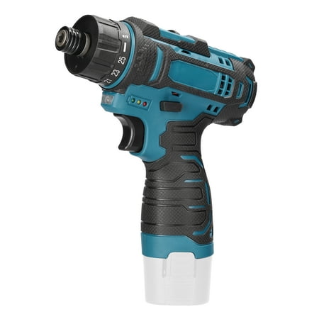 

ametoys 12 V Lithium Screwdriver Torque Adjustable 2 Speed Control Modes Multifunctional Repairing Tool Kit Brush Motor Electric Screw Driver for Mobilephones Computers Home Appliances