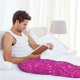 thumbnail image 5 of Fotbe Rose Red Glitter Pantalones de Pijama para Hombre, Pantalones de Dormir, Pantalones de Casa con Cintura Ajustable y Bolsillos-X-Large, 5 of 6