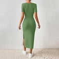 thumbnail image 6 of Blmnix Wrap Dress Dress Women Sexy Dresses Bodycon Dresses Short Sleeve Square Neckline Cocktail-Length Summer Dresses for Women 2026,XL, 6 of 9