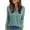 Blue Green, variant on Ronuti Long Sleeve Shirts for Women Henley Fall Womens Tops Crew Neck Blouses Dressy Casual Fall Clothes M-3Xl