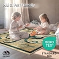 thumbnail image 4 of ODIKA 4'x6' Machine Washable Non-Slip Area Rug, Undersea Explorer Cartographic Treasure Decorative Conversation High Traffic Rug, Green, 38700, 4 of 7