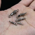 thumbnail image 6 of SPRING PARK 20Pcs Stainless steel Fishing Rolling Swivel Snap Swivel Connector Cork Screw, 6 of 7