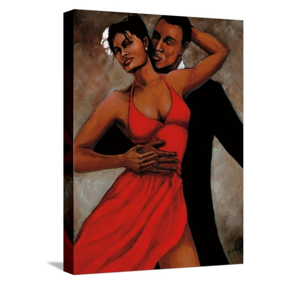 Art.com Fantasy in Red Stretched Canvas Print Wall Art by Monica Stewart, 12" x 16"