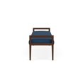 thumbnail image 2 of Pemberly Row Waiting Reception 3 Seat Bench Wood Frame in Blue, 2 of 5