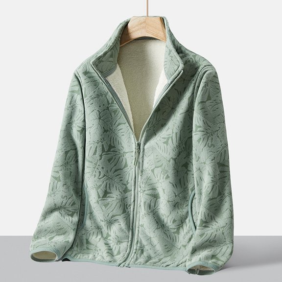 Women's Solid Wool Jacket Full Zip Short Coat Warm And Light Coat Casual Coat plus Size Jackets for Women 3x Elderly Ideas Women Warm Jacket Shirts for Women Skying Jacket Women Velour Coat Women