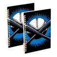 thumbnail image 2 of Haosy Baseball Bat and Baseball Notebooks 1-subject Journal 60 Sheets A5 College Ruled Paper Detachable Ring 8.3"x5.7", 2 of 8