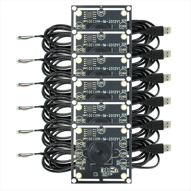 Módulo de Cámara de 100 Grados, 6 Piezas, 1 MP, OV9732, 1280 X 720, Controlador USB Gratuito, Enfoque Manual, con Cable de 1 Metro para WinXP/7/8/10