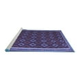 thumbnail image 2 of Ahgly Company Machine Washable Indoor Square Oriental Blue Traditional Area Rugs, 6' Square, 2 of 4