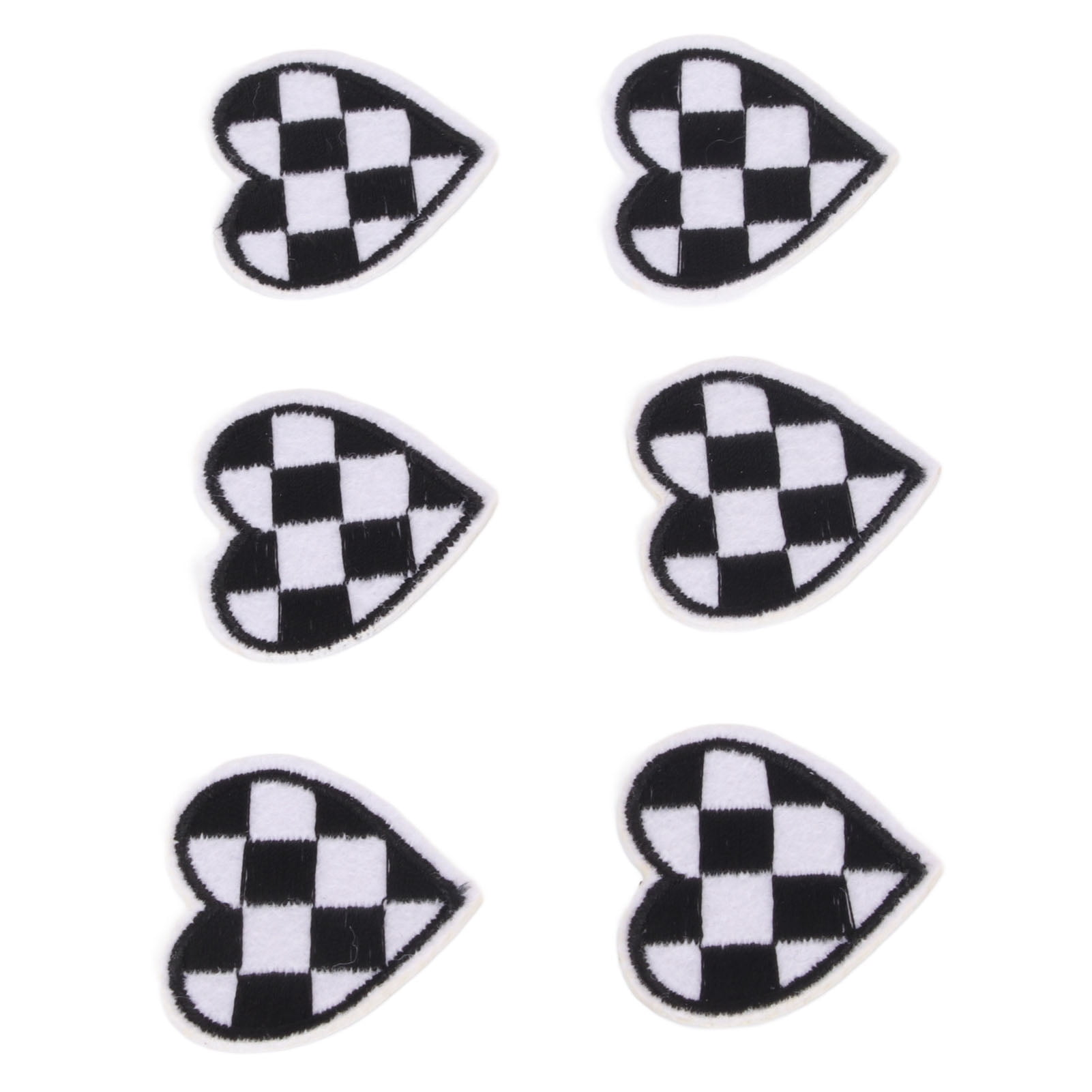 Applique Patches, 100pcs Embroidered Lightweight Cotton Material Fashionable Iron On Heart Shaped Cloth Patches  For Jackets For Decorating