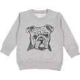 thumbnail image 2 of Inktastic English Bulldog Sketch Portrait Toddler Sweatshirt, 2 of 4