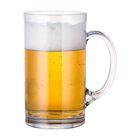 Acahhotxx Drinking Tumbler, Unbreakable Acrylic Beer Mug Shatterproof Drinking Cup with Handle Milk Coffee Water Cups Reusable Champagne Cup for - Style 5 660Ml