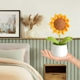 thumbnail image 5 of PONPRNGY Crochet Flowers - Artificial Sunflower Giifts for Women - Handmade Knitted Flower for Car Dashboard Decor - office Desk Home Decoration - Funny Gifts on Birthday Christmas, 5 of 7