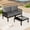 Black+ Gray, variant on Plastic sofa set, contemporary design - high resilience foam, shape retention - for all-weather outdoor use / Enjoy a comfortable seating experience year-round