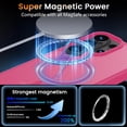 thumbnail image 2 of HionlyPro for Samsung Galaxy S24 Ultra Case Translucent Matte Magnetic Phone Cover, [Compatible with Magsafe] Military Grade Drop Protection Shockproof Phone Cover, Rose Red, 2 of 6