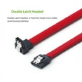 thumbnail image 6 of 2 Pcs 50CM 3.0 III SATA3 7Pin Data Cable Right Angle 6Gb/S SSD Cables HDD Hard Disk Data Cord with Nylon Sleeved, Red & Black,2 * SATA3 7pin Data Cable,Red & Black, 6 of 7