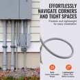 thumbnail image 6 of KFFKFF 1/2-Inch Versatile Electrical Conduit, 100 ft, PVC Liquid-Proof Conduit Non-Metallic with 5 Direct and 5 90-Degree Conduit Connector Attachments, for Air Conditioning Motor Regulator Pump, 6 of 9