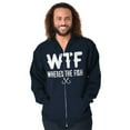 thumbnail image 3 of WTF Where's the Fish Fisherman Funny Zip Hoodie Sweatshirt Men Brisco Brands L, 3 of 5