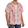 thumbnail image 2 of Pofeuu Fox Print Mens Casual Short Sleeve Shirts Beach Summer Spread Collar Pocket Tops Men's Casual Short-sleeved Shirt-Small, 2 of 5