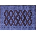 thumbnail image 1 of Ahgly Company Machine Washable Indoor Rectangle Persian Blue Traditional Area Rugs, 8' x 12', 1 of 4